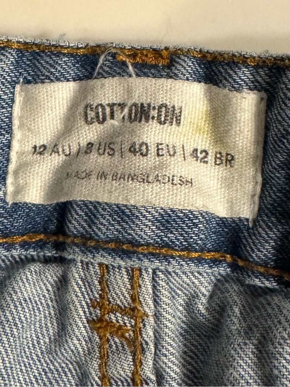 Cotton On Low Straight Panel Light Wash Jeans Size 8 - Picture 3 of 6